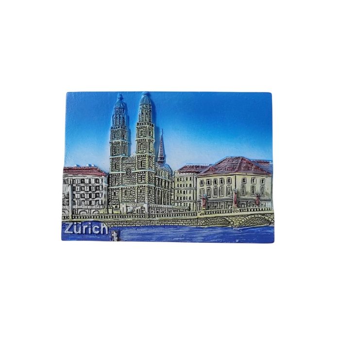 zurich cathedral switzerland fridge magnet – 3d landmark souvenir for travel lovers & european decor fans