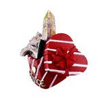 venice italy fridge magnet – heart shaped gift box with gondola & rialto bridge – romantic souvenir & couple’s whiteboard decor