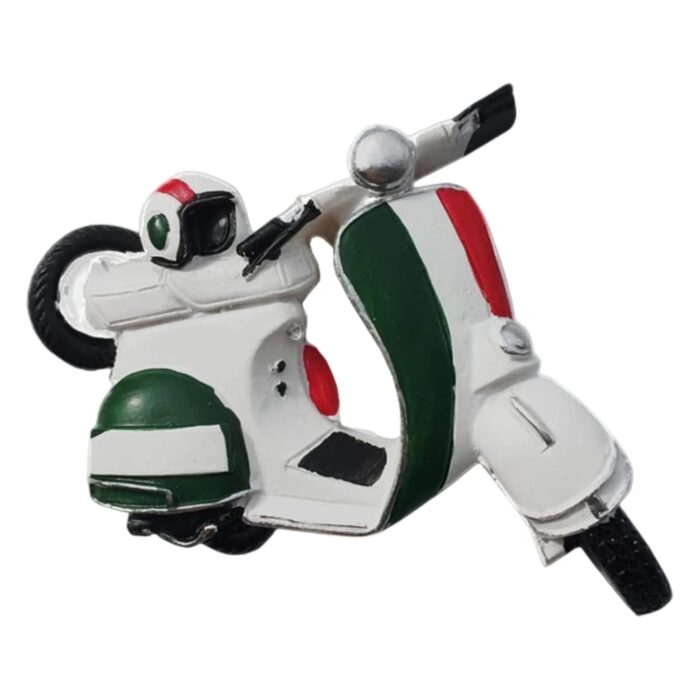 italy scooter fridge magnet – italian flag colors motorcycle design for retro travel souvenir & fridge decor