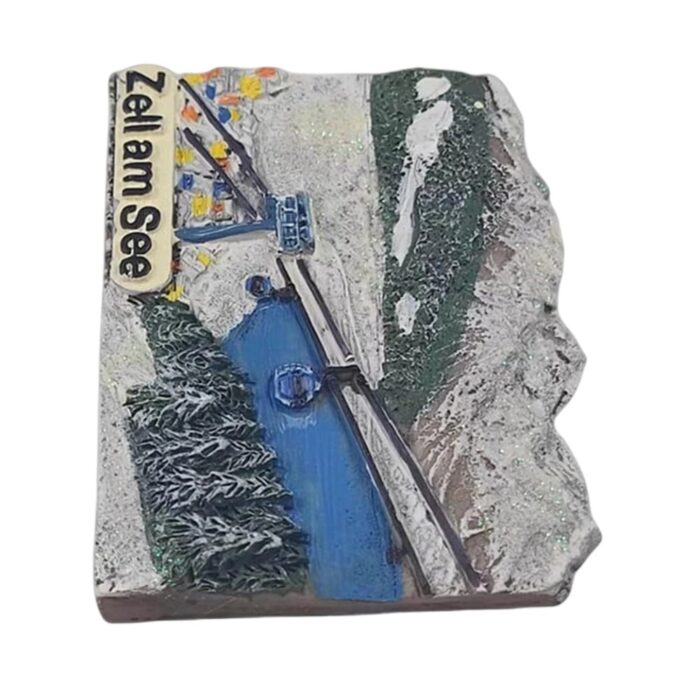 zell am see austria fridge magnet winter wonderland travel memory & home display accent