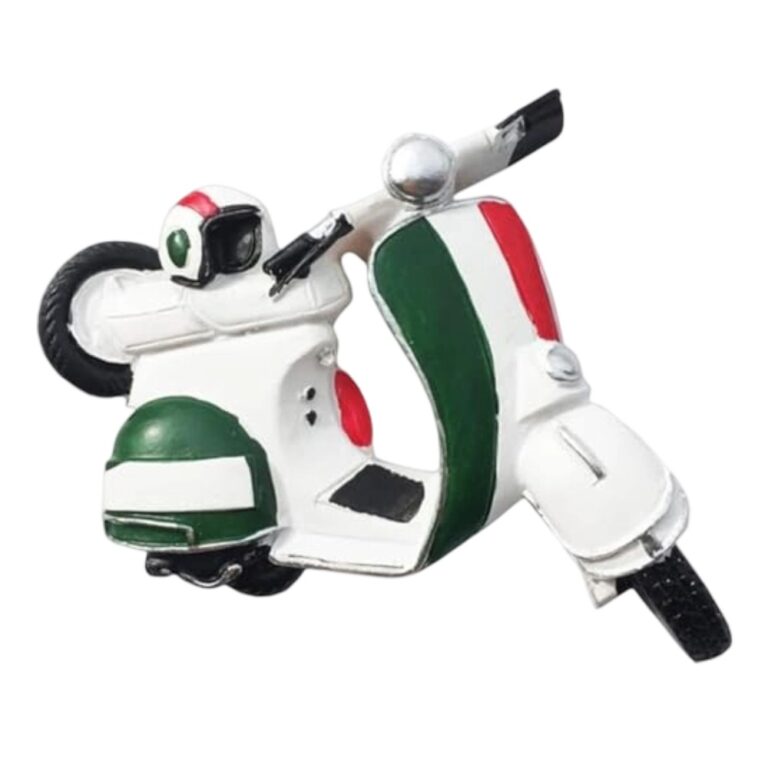 italy scooter fridge magnet – italian flag colors motorcycle design for retro travel souvenir & fridge decor