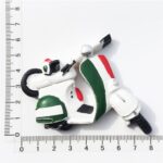 italy scooter fridge magnet – italian flag colors motorcycle design for retro travel souvenir & fridge decor