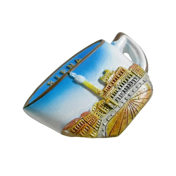 siena italy fridge magnet – cup shaped piazza del campo souvenir for italian travel decor & unique kitchen display