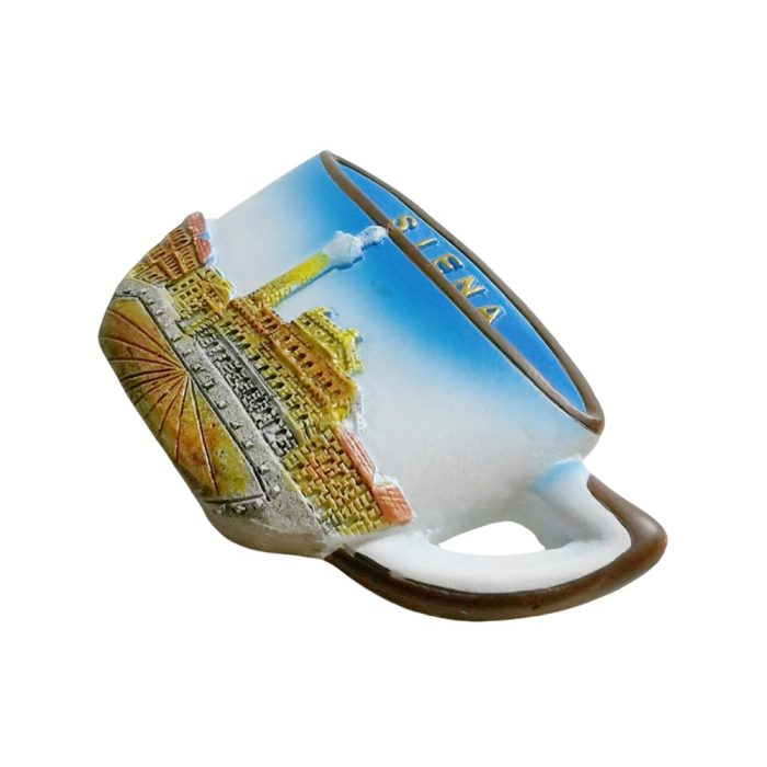 siena italy fridge magnet – cup shaped piazza del campo souvenir for italian travel decor & unique kitchen display