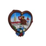 bern switzerland bear heart shaped fridge magnet – alpine capital souvenir for cute travel gift & decor