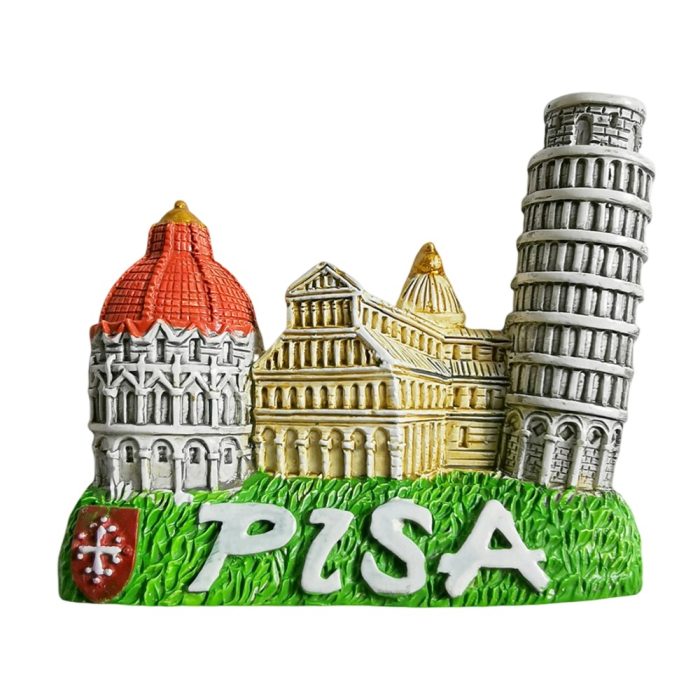 pisa italy fridge magnet – leaning tower landmark souvenir for italian travel collectors & memo board decor