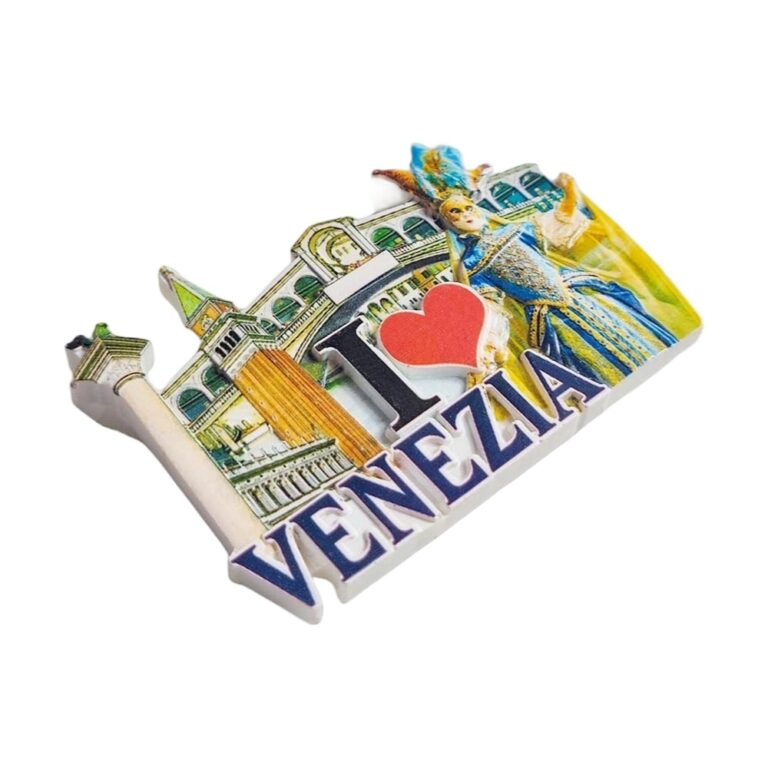 venice italy fridge magnet – i ❤️ venezia masked carnival & landmark gift for italy lovers