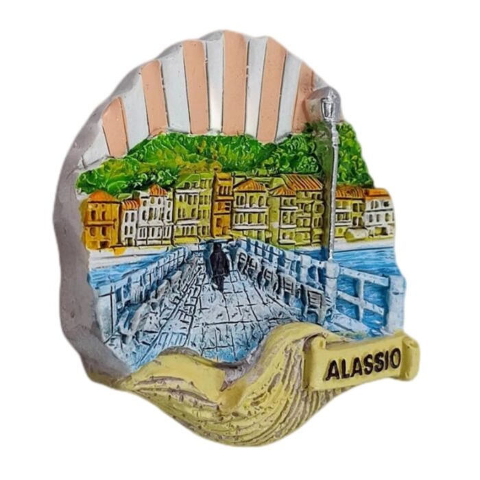 alassio italy fridge magnet – coastal boardwalk charm travel keepsake & vintage memo holder