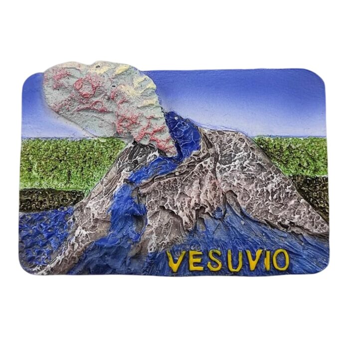 vesuvio volcano italy fridge magnet italian landmark collectible & travel gift idea
