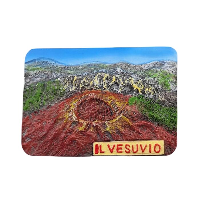 mount vesuvius italy fridge magnet volcano souvenir for nature lovers, travel collectible