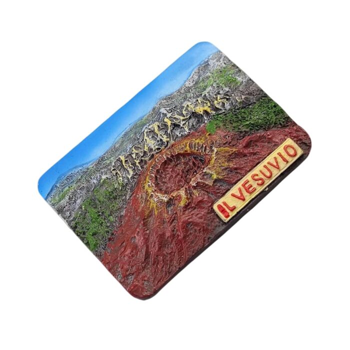mount vesuvius italy fridge magnet volcano souvenir for nature lovers, travel collectible