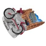 vienna austria fridge magnet with bicycle urban charm travel keepsake & office memo decor