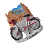 vienna austria fridge magnet with bicycle urban charm travel keepsake & office memo decor