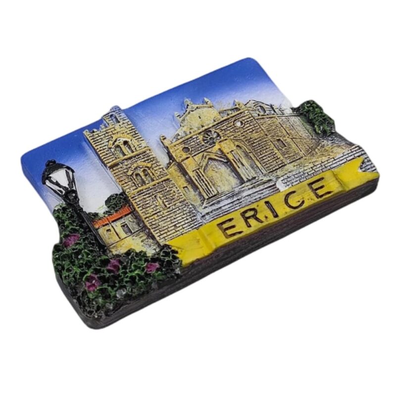 erice sicily italy fridge magnet medieval town souvenir & vintage home decoration