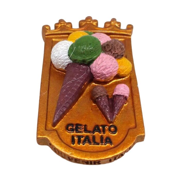 gelato italia ice cream cone fridge magnet – fun italian souvenir & refrigerator accent