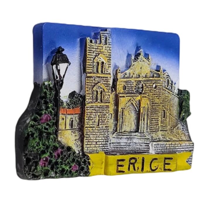 erice sicily italy fridge magnet medieval town souvenir & vintage home decoration