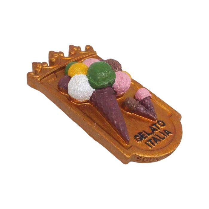 gelato italia ice cream cone fridge magnet – fun italian souvenir & refrigerator accent