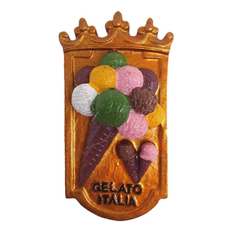 gelato italia ice cream cone fridge magnet – fun italian souvenir & refrigerator accent
