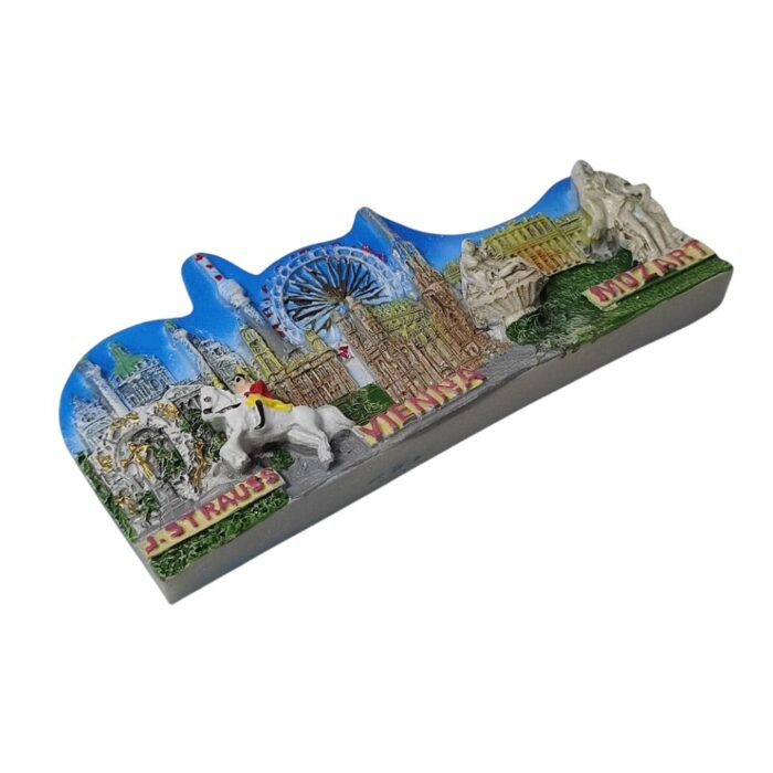 vienna austria fridge magnet featuring mozart & strauss classical music travel gift & fridge display
