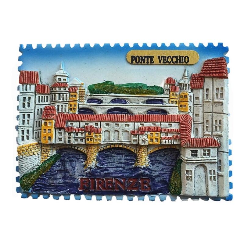 ponte vecchio florence fridge magnet – travel memory gift & decorative memo magnet