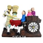 sicilia cart italy fridge magnet traditional sicilian horse carriage travel collectible