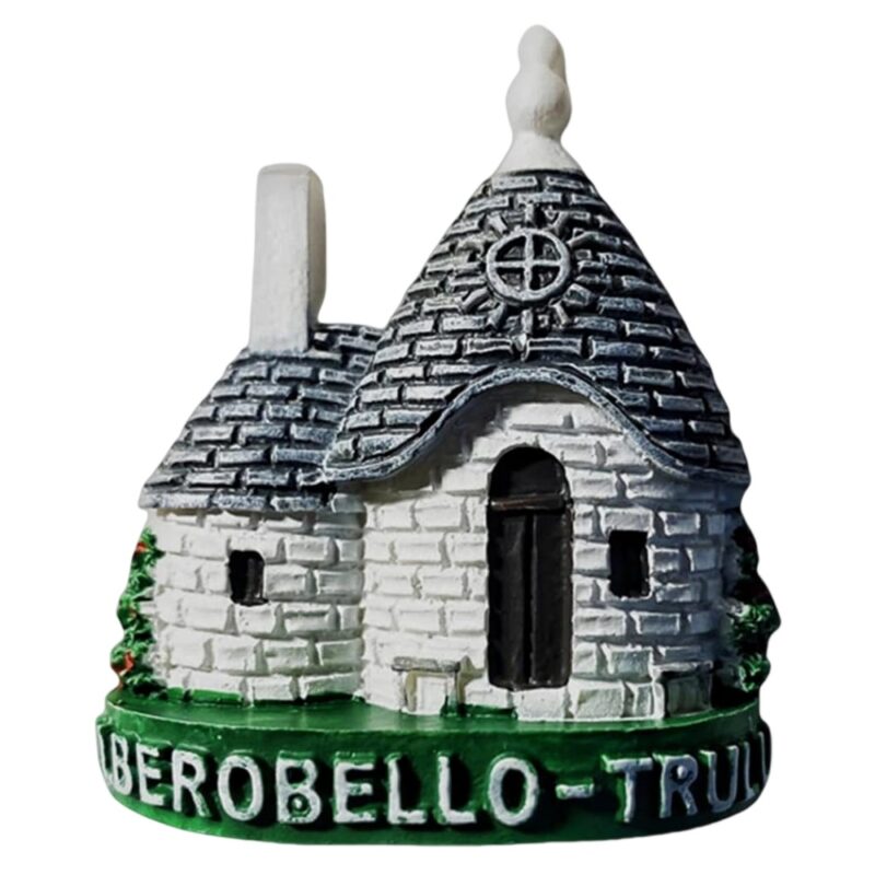 alberobello italy fridge magnet – trullo house miniature souvenir from puglia region – rustic charm decor
