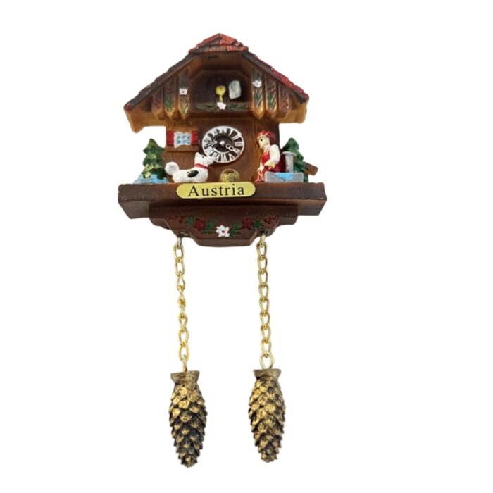 austria black forest style fridge magnet cuckoo clock travel gift & farmhouse home accent