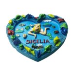 sicilia heart italy fridge magnet mediterranean island charm souvenir & coastal decor accent