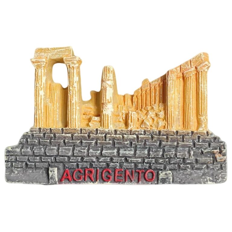 agrigento sicily italy fridge magnet valley of the temples design for ancient history enthusiasts