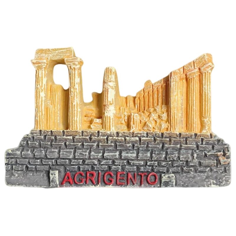 agrigento sicily italy fridge magnet valley of the temples design for ancient history enthusiasts