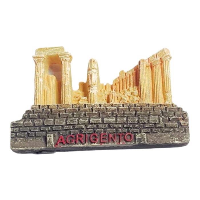 agrigento sicily italy fridge magnet valley of the temples design for ancient history enthusiasts