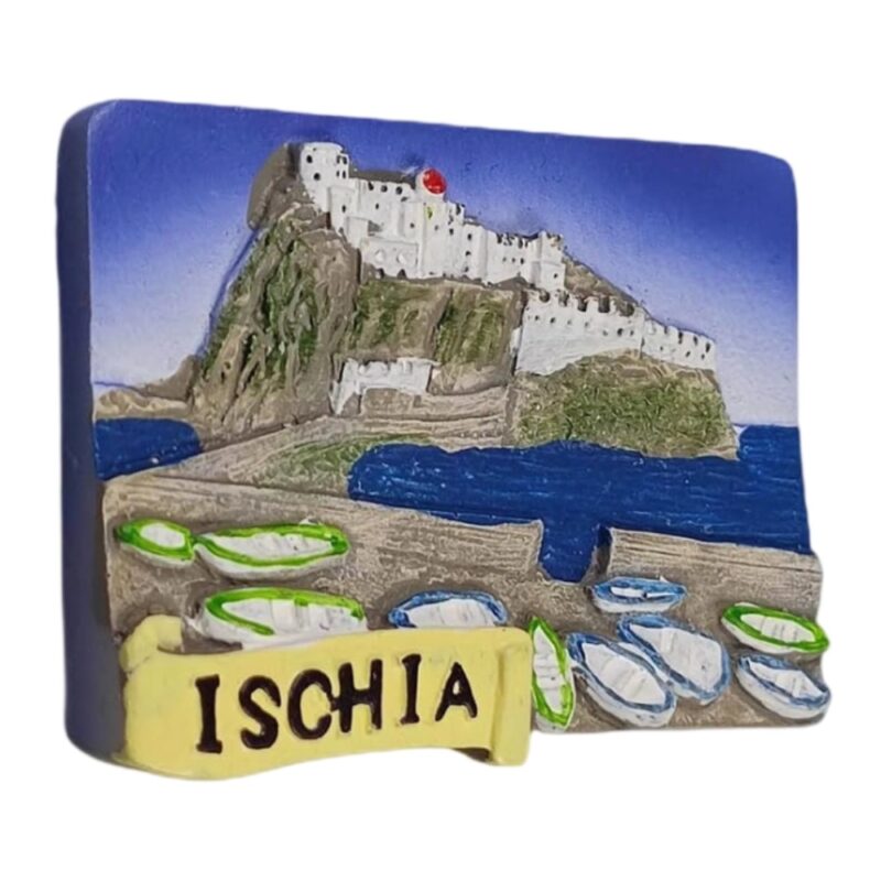 ischia island italy fridge magnet coastal landscape travel souvenir & nautical kitchen decor