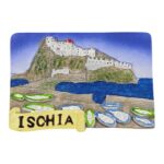 ischia island italy fridge magnet coastal landscape travel souvenir & nautical kitchen decor