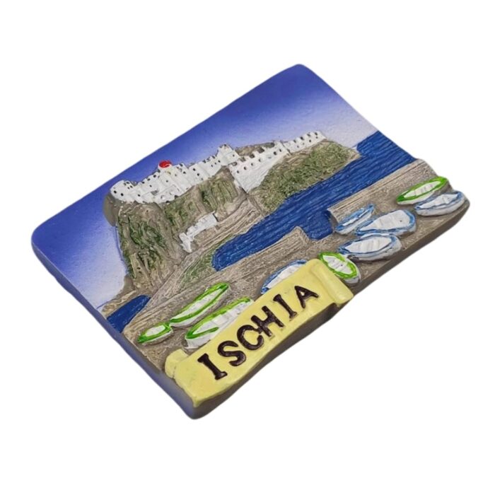 ischia island italy fridge magnet coastal landscape travel souvenir & nautical kitchen decor