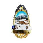 reykjavik iceland winter cabin scene fridge magnet – cozy nordic lodge decor & gift idea