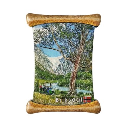 briksdal glacier norway fridge magnet – scenic nature travel souvenir & outdoor adventure gift