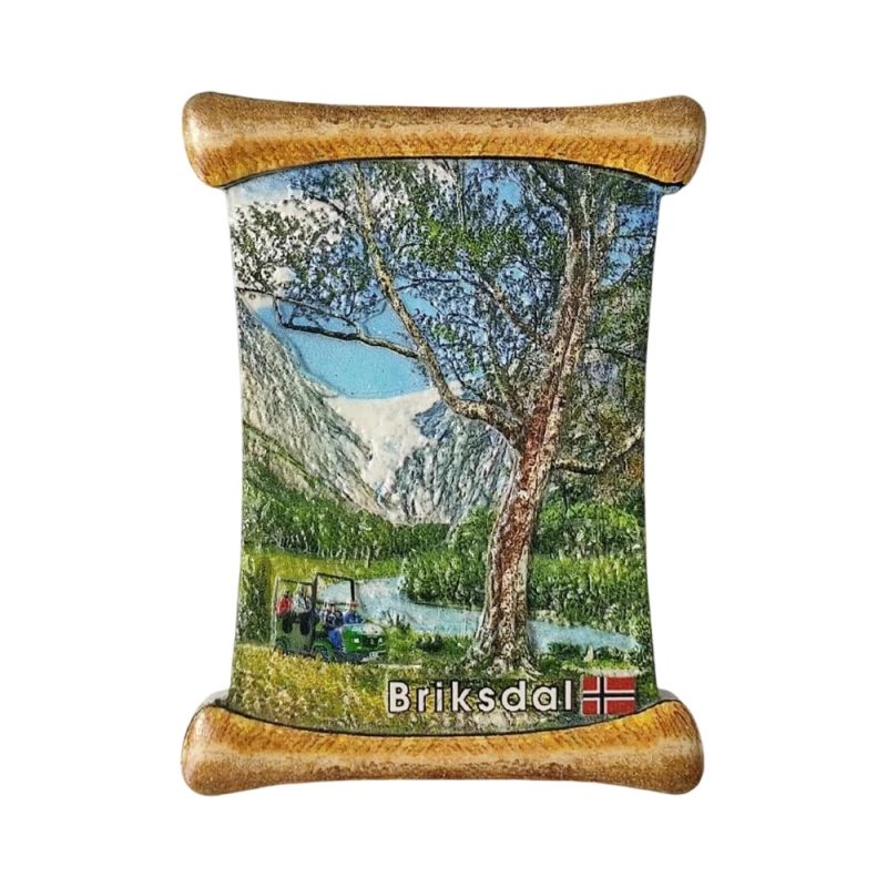 briksdal glacier norway fridge magnet – scenic nature travel souvenir & outdoor adventure gift