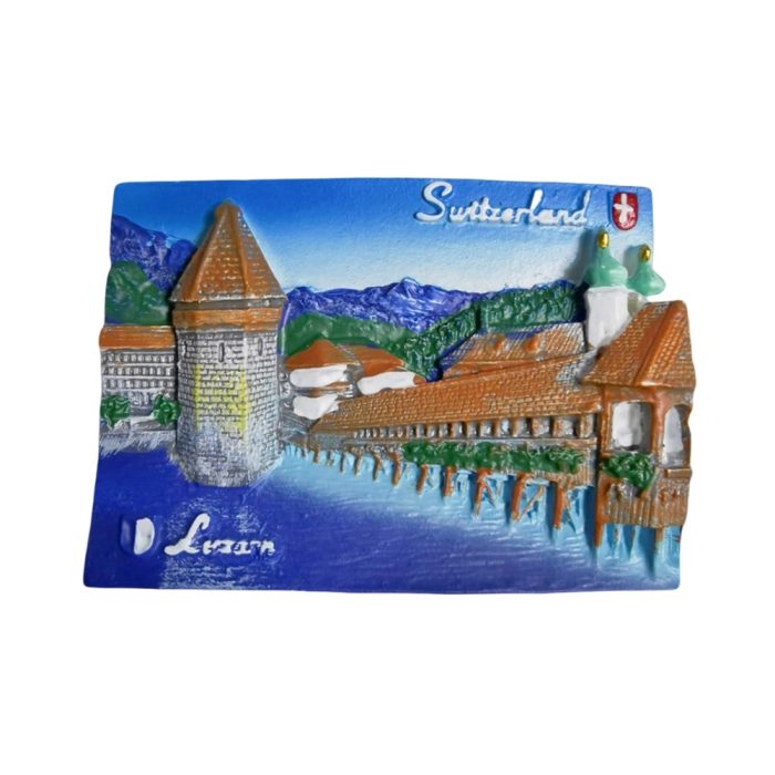 lucerne chapel bridge switzerland fridge magnet – scenic travel keepsake & classic gift for fridge or office