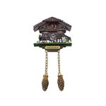 switzerland chalet style cuckoo clock fridge magnet – traditional swiss house decor & souvenir gift idea
