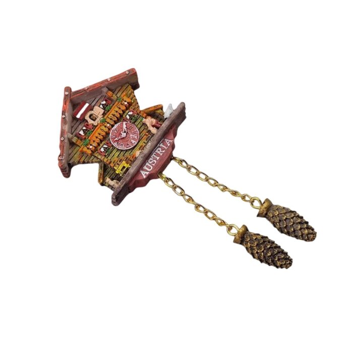 austria cuckoo clock fridge magnet alpine chalet travel keepsake & nostalgic wall decor