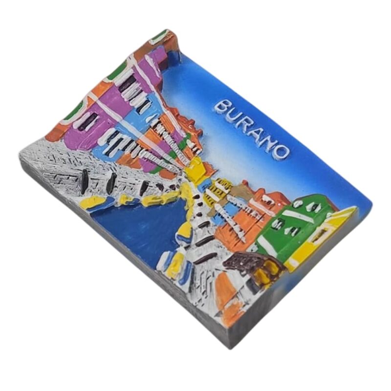 burano italy fridge magnet colorful canal town souvenir & artistic home decoration