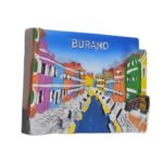 burano italy fridge magnet colorful canal town souvenir & artistic home decoration