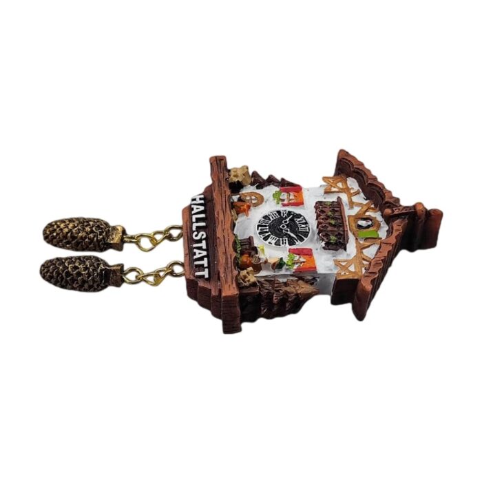 hallstatt austria fridge magnet – cuckoo clock style travel souvenir gift for kitchen & cabin decor