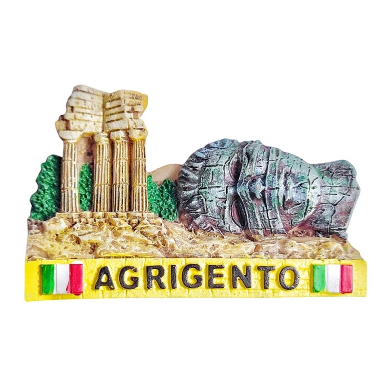 agrigento italy fridge magnet valley of the temples design – classical heritage gift & memo board ornament