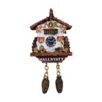 hallstatt austria fridge magnet – cuckoo clock style travel souvenir gift for kitchen & cabin decor