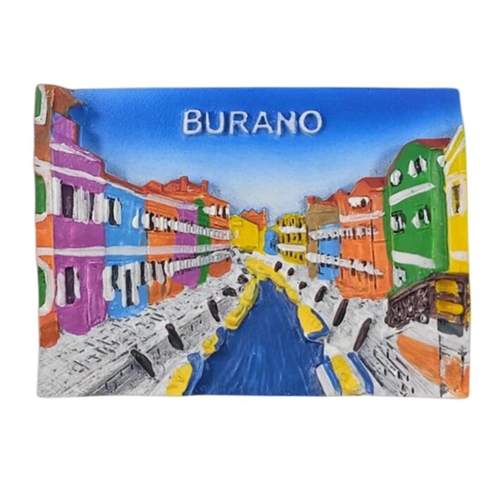 burano italy fridge magnet colorful canal town souvenir & artistic home decoration