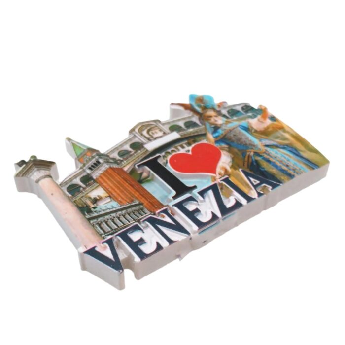 venice italy carnival design fridge magnet – i love venezia travel memento & refrigerator ornament