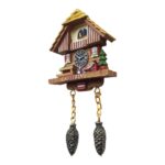 austria chalet cuckoo clock fridge magnet – alpine style travel memory & rustic fridge decor