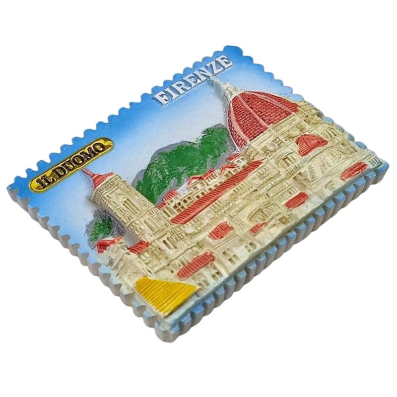 florence italy fridge magnet il duomo cathedral stamp style travel gift & italian art decor