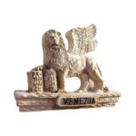 venezia italy fridge magnet – winged lion of saint mark relief – classic venetian symbol gift & cultural refrigerator decor
